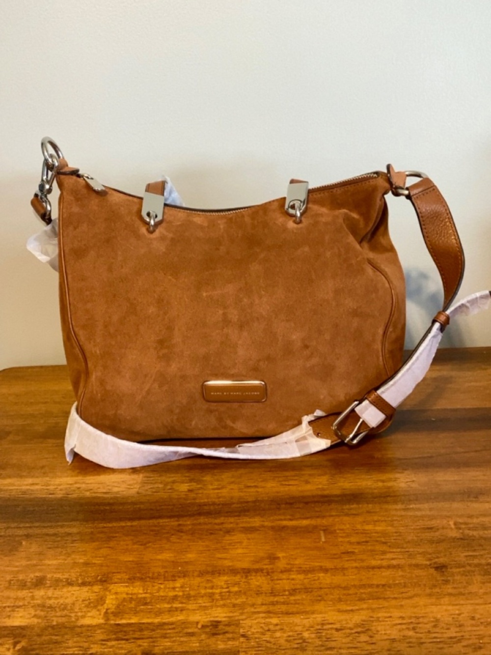 Marc by Marc Jacobs Suede Leather Ligero Ninja Tote Hobo Shoulder Bag Purse